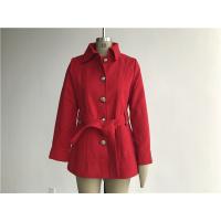Buy cheap Melton Material Ladies Wool Coat / Ladies Black Single Breasted Coat TW48127 product