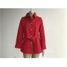 Buy cheap Melton Material Ladies Wool Coat / Ladies Black Single Breasted Coat TW48127 from wholesalers