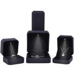 Newest Custom Logo LED Jewelry Display Box for Rings Necklaces Bracelets and