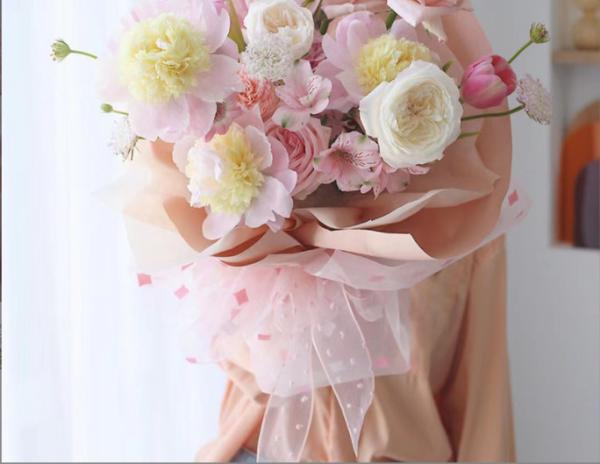 Buy cheap Flower shadow gauze belt, bubble cotton flower decoration material, bouquet tie, gift packaging, ribbon polka dot ribbon, flower shop use from wholesalers