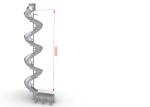 Outside Colorful Spiral 80cm Stainless Steel Slides Led Light