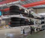 12 Tire Number Skeleton Flatbed Container Chassis Semi Trailer for Discount