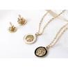 Buy cheap Life Tree set Gold necklace 18k stainless steel earning popular accessories Spot Titanium steel set earrings wholesale from wholesalers