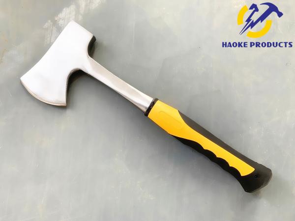 Buy cheap 600G Size Forged Steel Materials Ax With Solid Steel Handle And Yellow Color Gum Cover from wholesalers