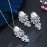 Buy cheap Luxury Crystal Bridal Wedding Jewelry Pearl Rhinestone Women Girls Necklace Sets Engagement Pa from wholesalers