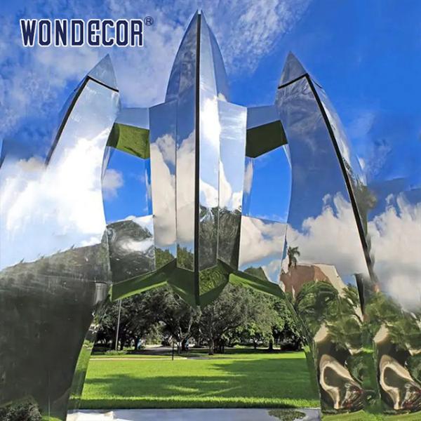 Buy cheap Large outdoor park forging metal abstract rocket stainless steel sculpture from wholesalers