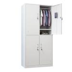 0.7mm 4 Door Metal Lockers Staff Metal Storage Wardrobe Powder Coating