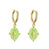 Buy cheap Crystal Rhinestone Hoop Earrings Gold Plated Virgin Mary Pendant OEM from wholesalers