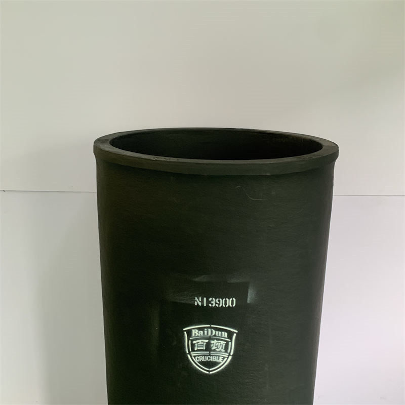 Advanced Material Carborundum Graphite Crucible For Induction Furnace Straight Cylindrical Crucible