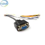 DB15P AMP OEM Automotive Wiring Harness UL 1007 22AWG red green black