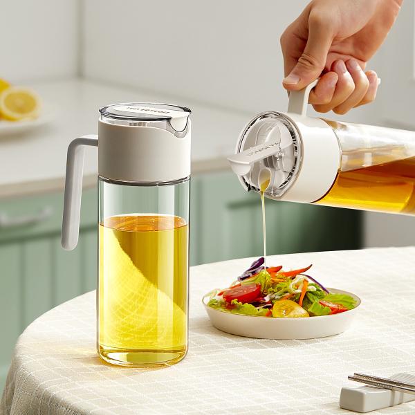 Buy cheap Kitchen Cooking Olive Oil Bottle Dispenser Auto Flip Non-Drip Oil Bottle Wide Opening Easily Refill And Clean from wholesalers