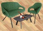Buy cheap Tempered Glass Tea Table HPL Laminated Heavy Duty Stylish Streamlined Legs from wholesalers