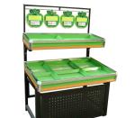 Multi Layer Fruit And Vegetable Display Stand Metal And Wooden Customer Size
