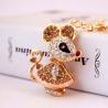 Buy cheap Metal Year Of The Rat Keychain 6cmx3.6cm Size Rhinestone Material from wholesalers