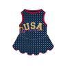 Buy cheap Glitter Print USA Rubber Star CVC Jersey Dog Dress Male Customized from wholesalers