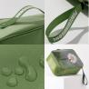 Buy cheap Daisy Transparent Cosmetic PVC Waterproof Travel Makeup Bag Green For Women Men from wholesalers