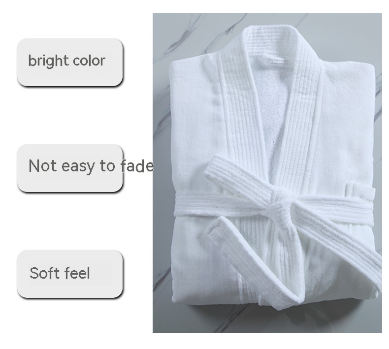 300-400g Unisex Cotton Bathrobe Towel Pajamas Spa Bathrobe Bath Robe Professional