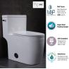 Buy cheap IAPMO CUPC Toilet Bowl 1 Piece Super Quiet Commode Powerful Flushing Round from wholesalers