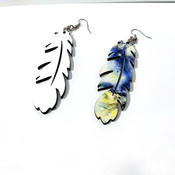Buy cheap Wooden Feather Shape 8g/Pair Sublimation Earring from wholesalers