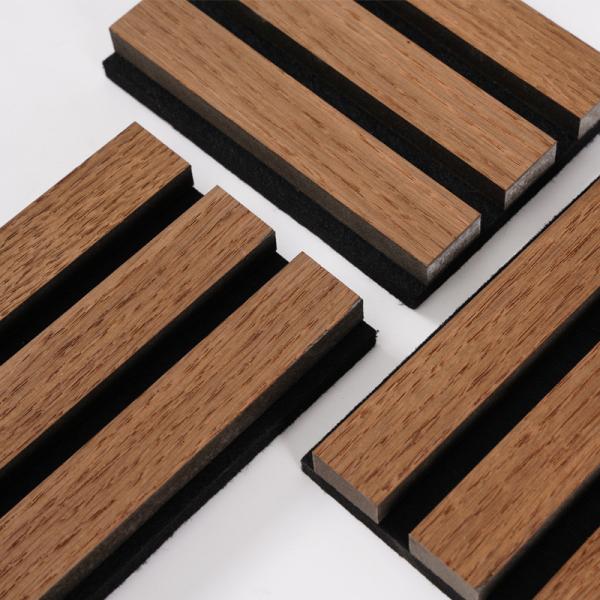 Buy cheap Natural Wood Acoustic Panels Slotted Slat Wall Panels for Wooden Cinema Room from wholesalers