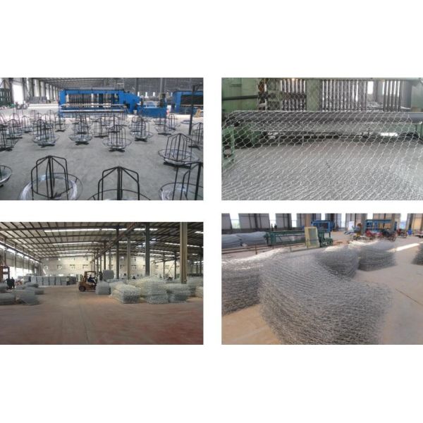 Galvanized 80mmx100mm Gabion Wire Mesh Stone Retaining Wall Cages