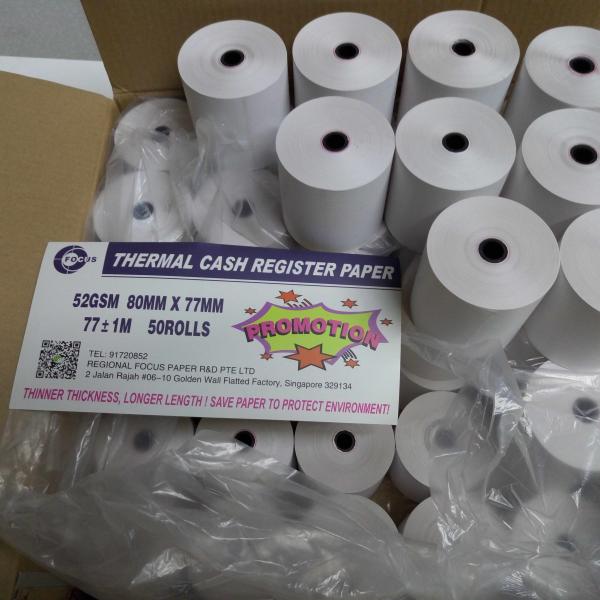 Buy cheap 80 X 80mm Paper Roll For Receipt Printer SGS Thermal Paper Rolls 58mm X 40mm from wholesalers
