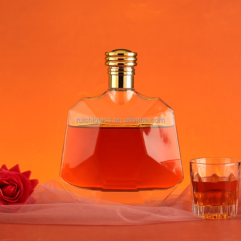 Customize Sealing Type 500ml Pure Vodka Wine Glass Bottle 700ml 750l 500ml Customized