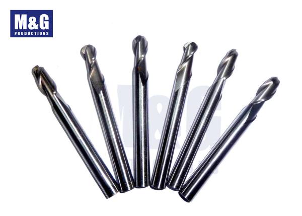 Ball Aluminum Solid Carbide End Mill Two Flute High Hardness Corner Radius End