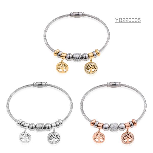 Buy cheap Niche brand luxury style Stainless steel bracelets P word brand desgin wristband from wholesalers