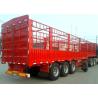 Buy cheap Red 600mm Animal Transport Trailer 12R22.5 Triple Axle Semi from wholesalers