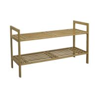 Buy cheap 2 Tier 70cm Length Bamboo Shoe Shelf For 8 Pairs Of Shoes product