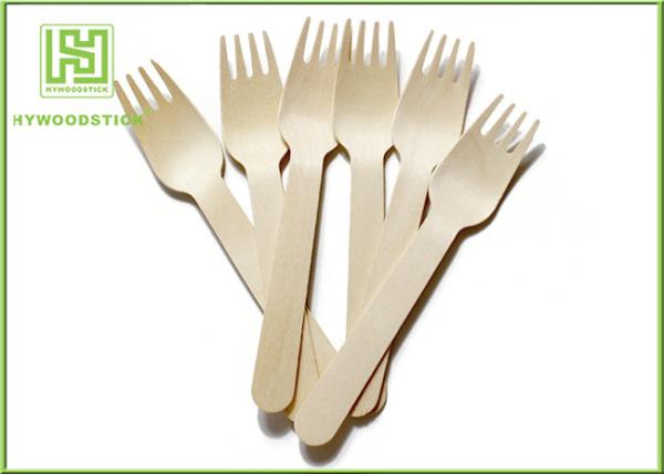 Buy cheap Wooden Biodegradable Disposable Cutlery Forks For Picnic Take out Food from wholesalers