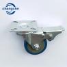 Buy cheap 3 Inch Blue Industrial Caster Wheels with Flat Plate Stem from wholesalers