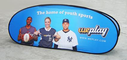 Buy cheap Pop Out Advertising Banner Stands For Tent Golf 79" W X 35" H Size from wholesalers