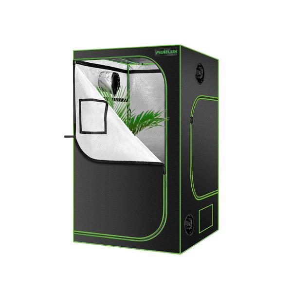80x80x160cm, 600D Mylar Grow Tent Complete Kit, 320W Foldable Panel, Large