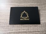 0.2mm Gold Metal RFID Card For Door Entrance Gym Locker