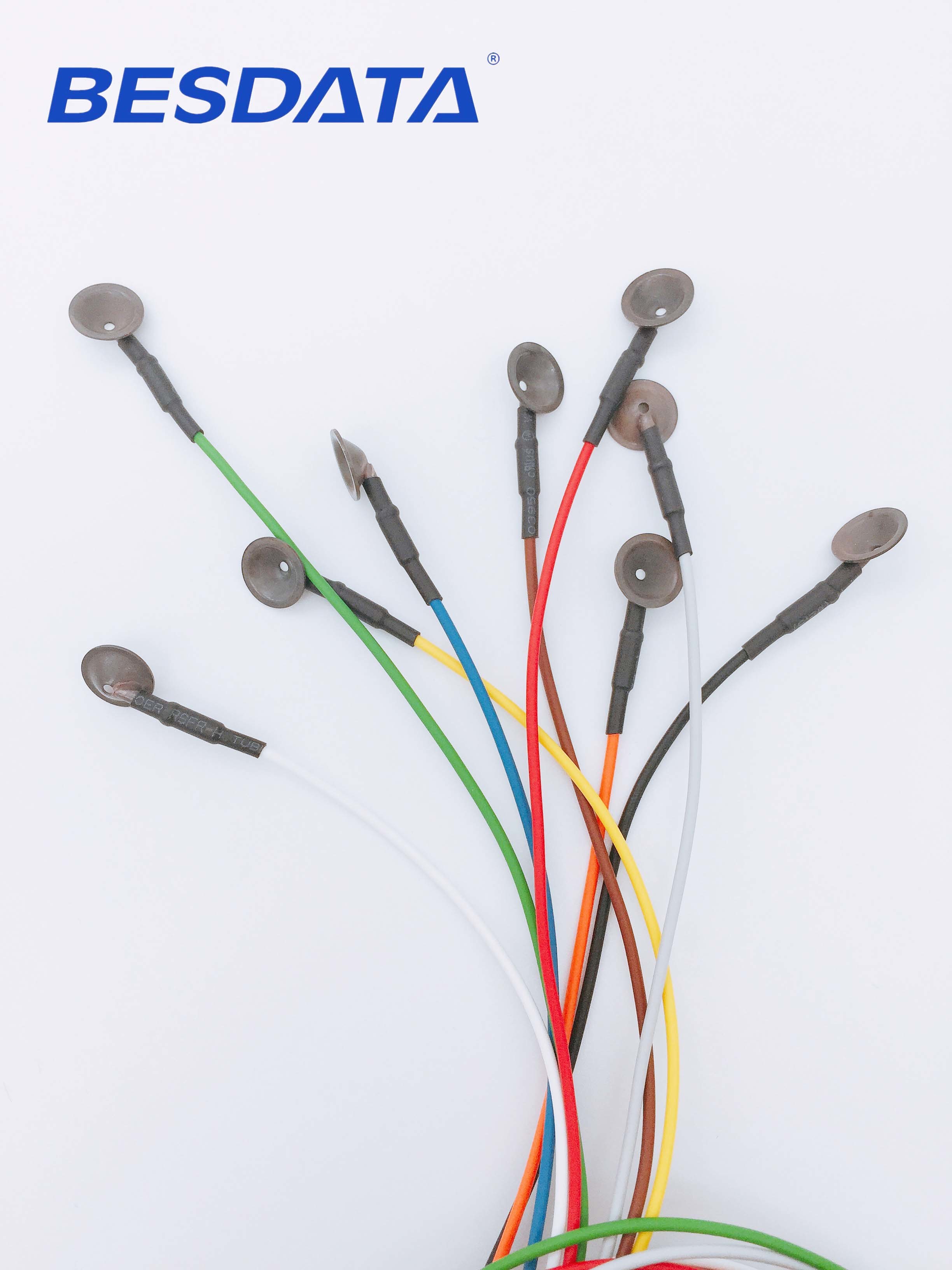Portable Coated Gold / AgCl / Pure Silver / Sintered EEG Electrode Cables For Clinica