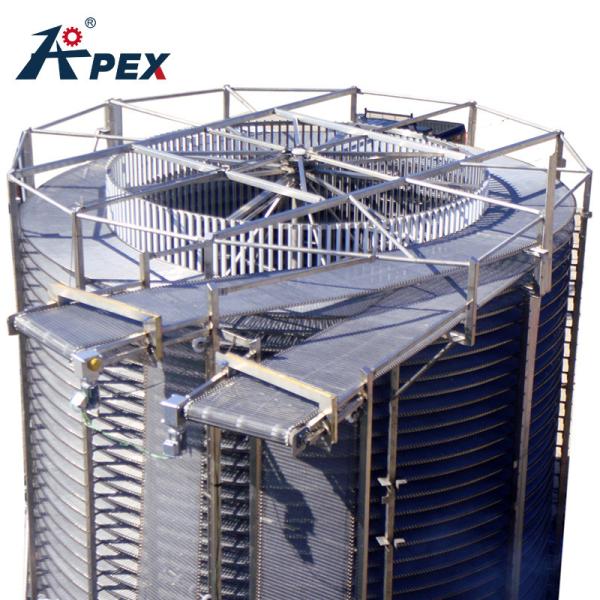 Buy cheap Food Grade Automatic Pita Bread Spiral Belt Freezer Electric Cooling Screw Conveyor High Quality from wholesalers