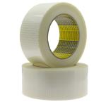 White Fiberglass Adhesive Tape Bidirectional Filament Tape Cross Weaved