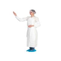 Buy cheap Anti Dust Disposable Plastic Aprons Non Woven Breathable Microporous Film product