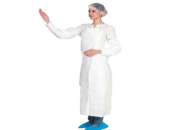 Buy cheap Anti Dust Disposable Plastic Aprons Non Woven Breathable Microporous Film Laminated from wholesalers