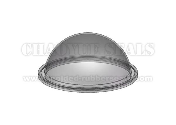 230 mm Transparent Food Grade Approval Silicone Rubber End Cap For Bowl