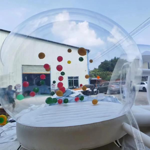 Buy cheap Outdoor Transparent bubble house with balloons Wedding Party bouncy bubble house from wholesalers