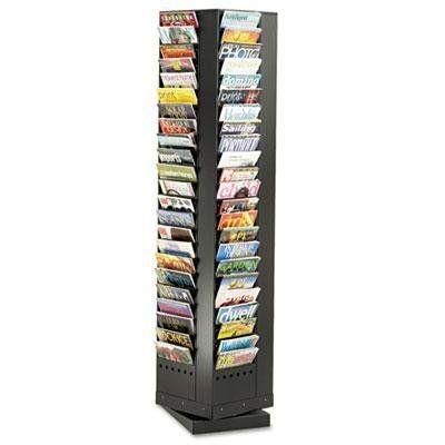 Buy cheap Black Steel Rotary Magazine Rack / Brochure Display Stand 14W X 14D X 68H from wholesalers