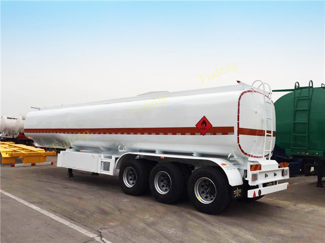 Crude Oil Tank Semi Trailer Fuel / petroleum 50000 liters Steel Petro Tanker Semi Trailer