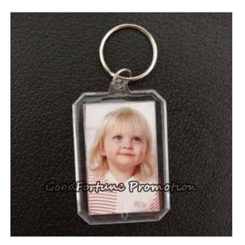 Buy cheap HOT sale promotional gift printed logo photo frame acrylic keychain keyrings from wholesalers