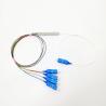 Buy cheap Mini 0.9mm 1x4 SC UPC Fiber Optic PLC Splitter , Single Mode Fiber Splitter from wholesalers