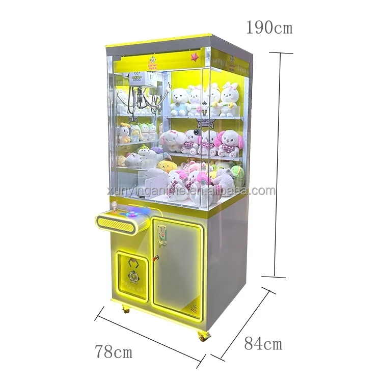 Custom Mini Super Claw Crane Machine Designed for Arcade Candy Game and Doll Claw