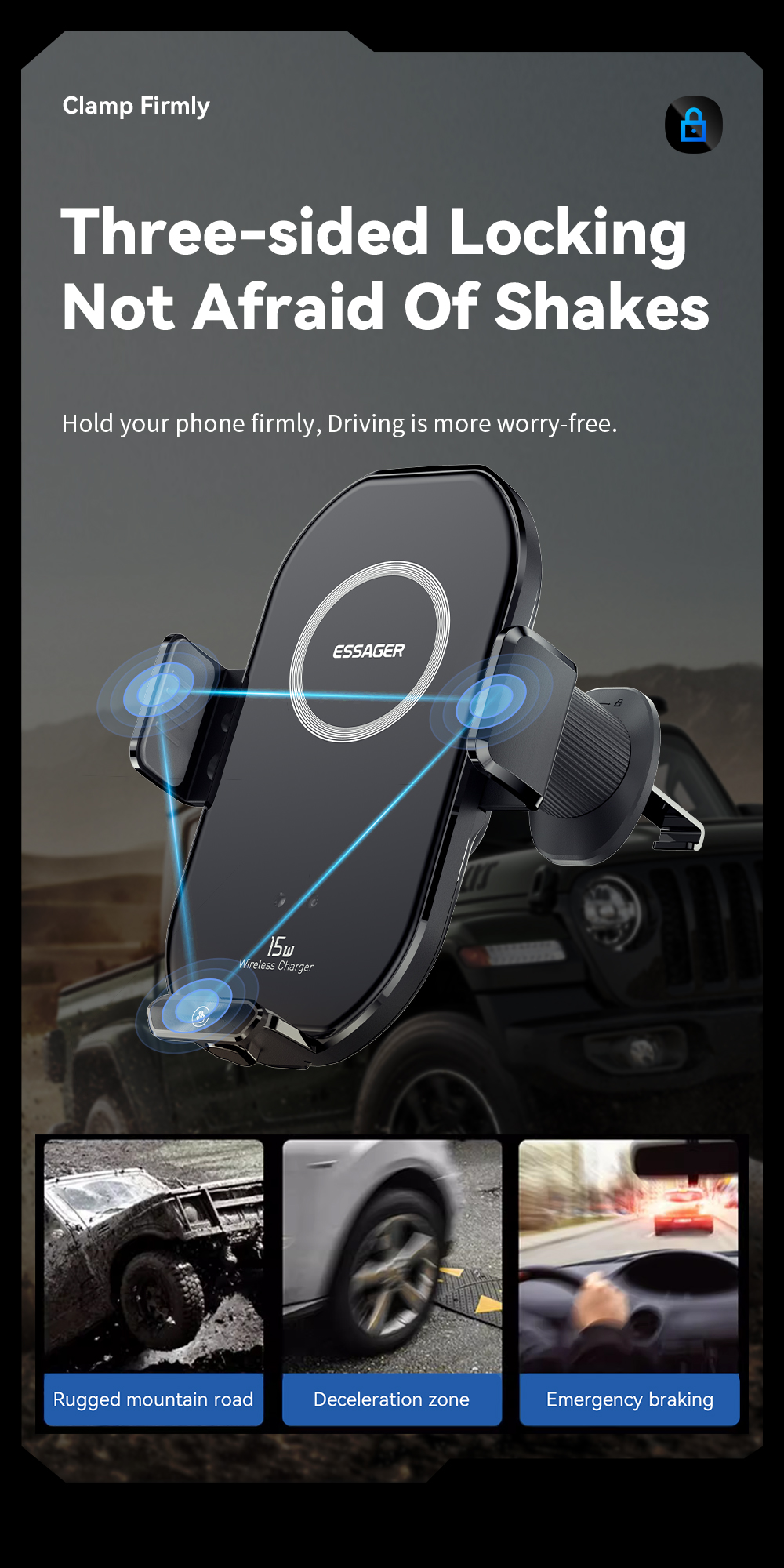 ESSAGER A7 Series Best Car Mobile Phone Holder Car Phone Stand