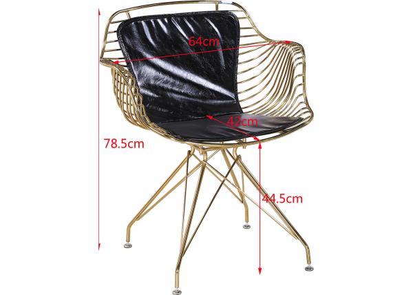 Buy cheap Contemporary Steel Bar Frame 64cm Faux Leather Dining Chairs from wholesalers